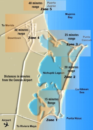 Cancun Hotel Map Zone